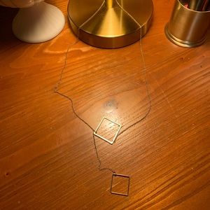 Unique Square Gold Necklace